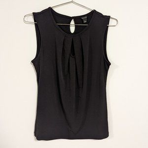 Ann Taylor Keyhole Sleeveless Top – Black, Women's S